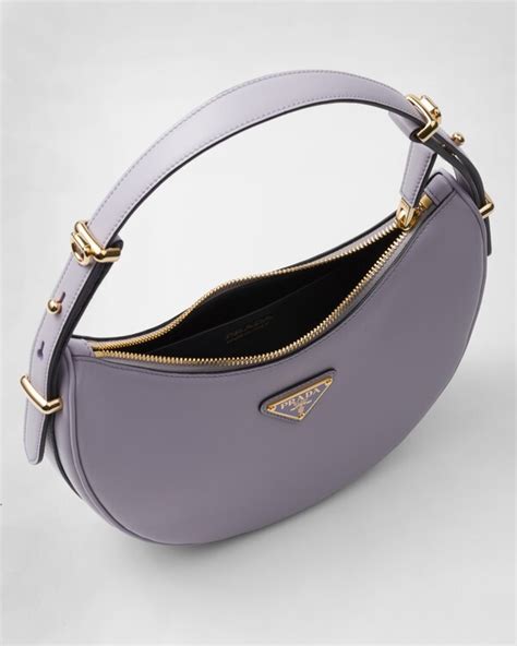 Wisteria Prada Arqué Small Leather Shoulder Bag .